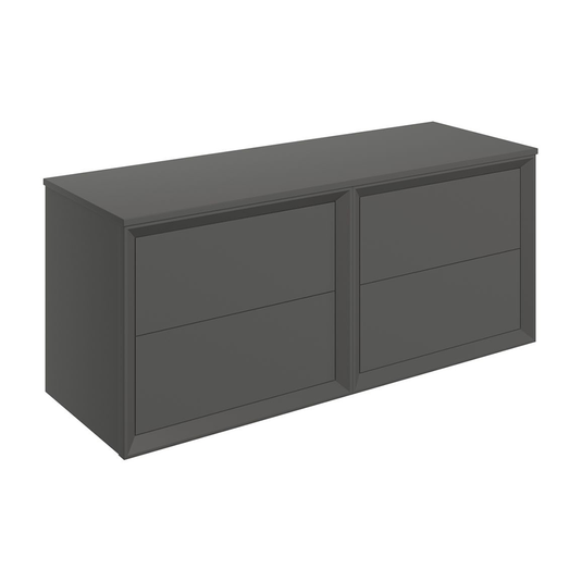 Ruby Oscar 1200mm Wall Hung 4 Drawer Basin Unit Run & Top - Matt Clay - RUBY108476 - Bathroom Shack
