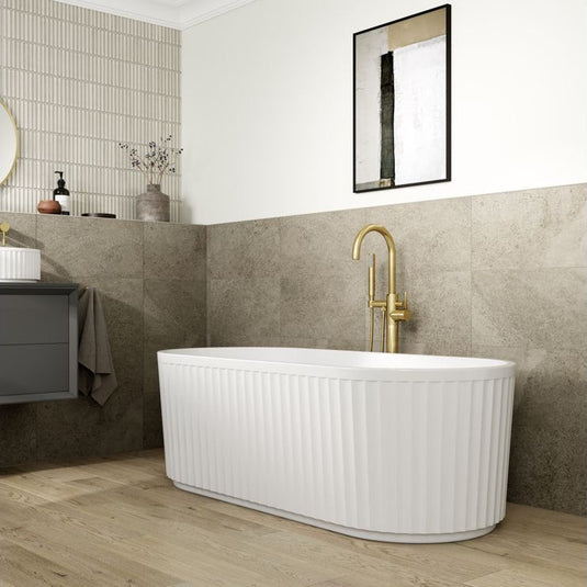 Ruby Oscar 1200mm Wall Hung 4 Drawer Basin Unit Run & Top - Matt Clay - RUBY108476 - Bathroom Shack