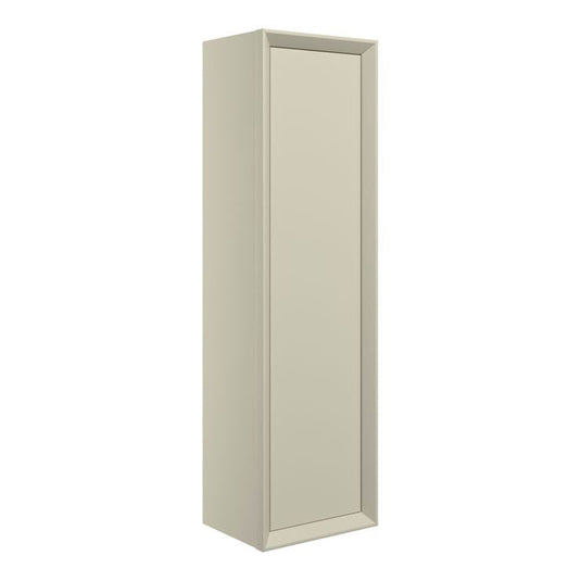 Ruby Oscar 345mm Wall Hung 1 Door Tall Unit - Matt Cotton - RUBY108478 - Bathroom Shack