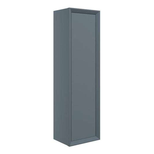 Ruby Oscar 345mm Wall Hung 1 Door Tall Unit - Matt Storm Blue - RUBY108480 - Bathroom Shack