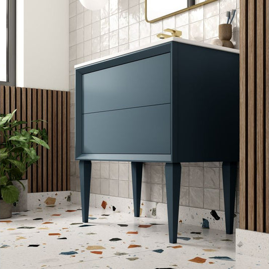 Ruby Oscar Set of Two Legs - Matt Storm Blue - RUBY108495 - Bathroom Shack