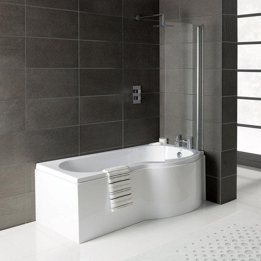 Ruby P-Shape Single End 1700x700-850x410mm 0TH Bath Only (RH) - RUBY103896 - Bathroom Shack