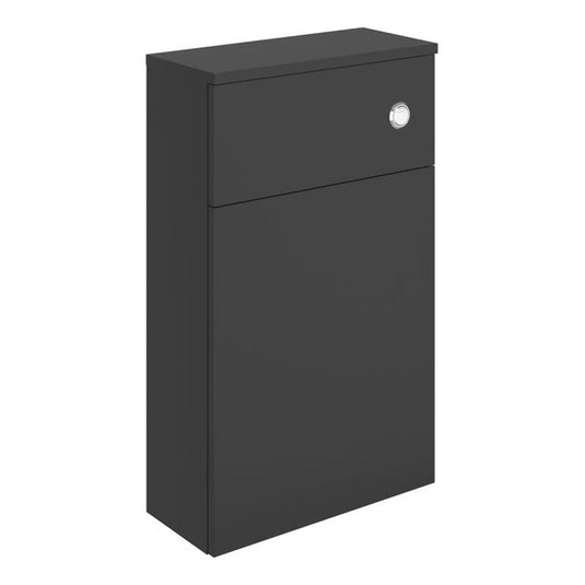 Ruby Paisley 500mm WC Unit - Matt Black & Glass - RUBY108462 - Bathroom Shack