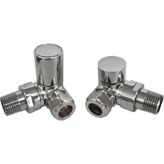 Ruby Patterned Chrome Radiator Valves - Corner - RUBY103016 - Bathroom Shack