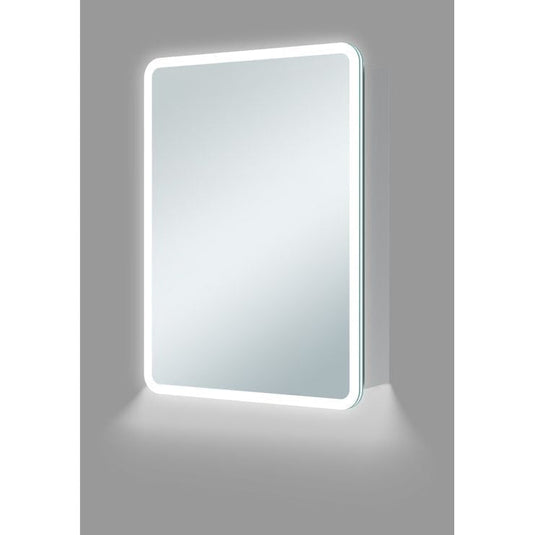 Ruby Pearl 500mm 1 Door LED Mirrored Cabinet - RUBY107585 - Bathroom Shack