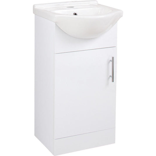 Ruby Ranger 450mm Basin Unit & Basin - White Gloss - RUBY102954 - Bathroom Shack