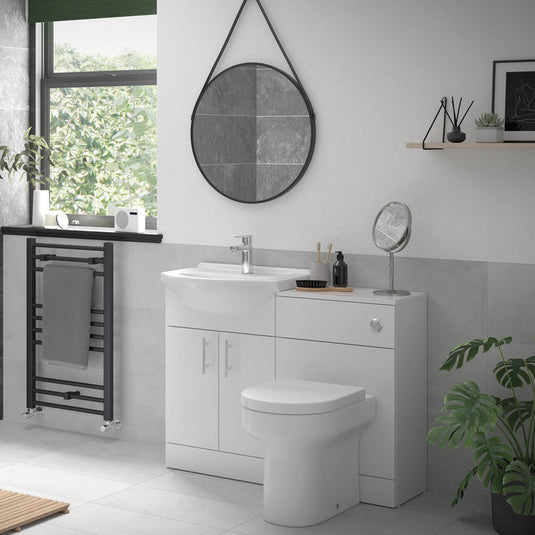 Ruby Ranger 500mm WC Unit & BTW Pan Pack - White Gloss - RUBY102951 - Bathroom Shack