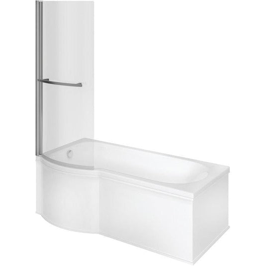 Ruby Remi P Shape SUPERCAST 1700x850x560mm 0TH Shower Bath Pack (LH) - RUBY105611 - Bathroom Shack
