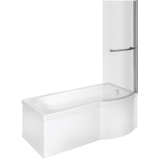 Ruby Remi P Shape SUPERCAST 1700x850x560mm 0TH Shower Bath Pack (RH) - RUBY105612 - Bathroom Shack