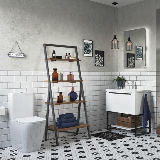 Ruby Roo Rimless Close Coupled Fully Shrouded Comfort Height WC & Soft Close Seat - RUBY1889 - Bathroom Shack
