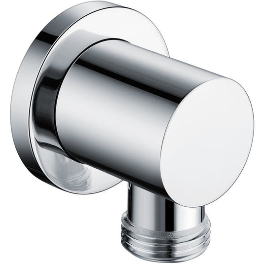 Ruby Round Wall Outlet Elbow - Chrome - RUBY105876 - Bathroom Shack