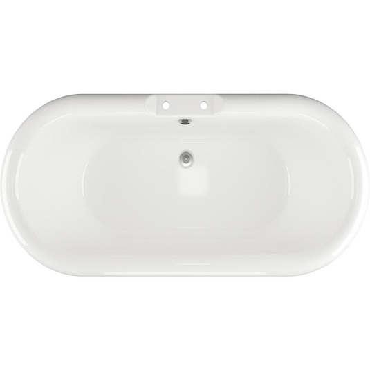 Ruby Rudy Freestanding 1690x740x620mm 2TH Bath w/Feet - Black - RUBY102816 - Bathroom Shack