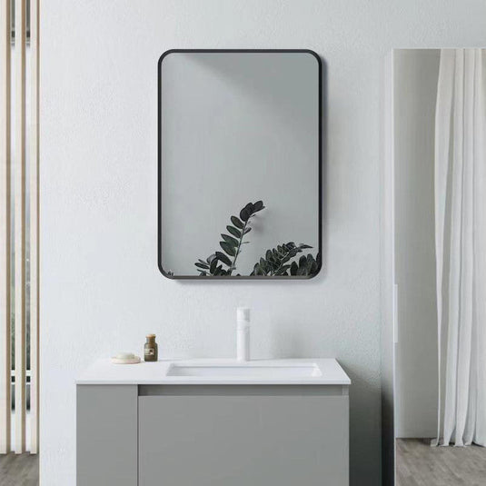 Ruby Sadie 600x800mm Rectangle Mirror - Matt Black - RUBY106269 - Bathroom Shack