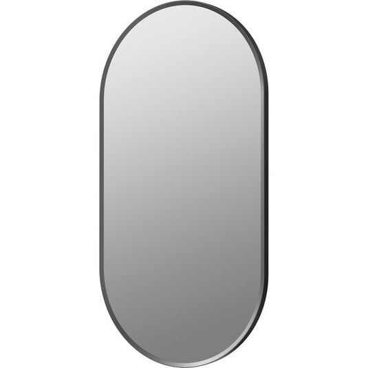 Ruby Sadie 800x400mm Oblong Mirror - Matt Black - RUBY106266 - Bathroom Shack