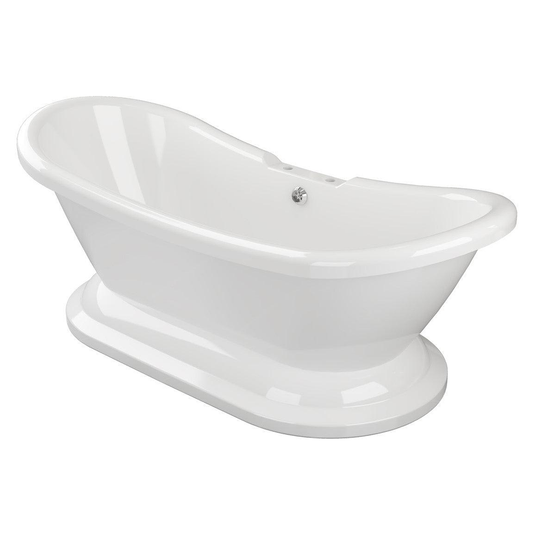 Ruby Sadie Freestanding 1760x700x720mm 2TH Bath w/Base - White - RUBY102809 - Bathroom Shack