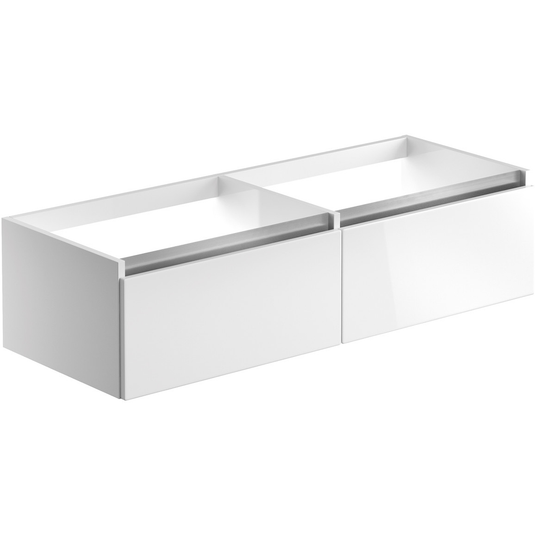 Ruby Sasha 1200mm Wall Hung Basin Unit Run (No Top) - White Gloss - RUBY101532 - Bathroom Shack
