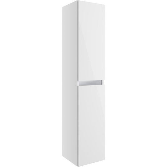 Ruby Sasha 300mm 2 Door Wall Hung Tall Unit - White Gloss - RUBY2127 - Bathroom Shack