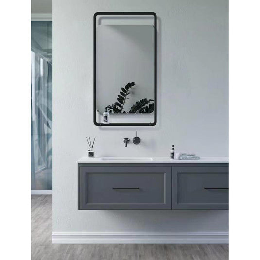 Ruby Shadow 500mm Rectangle Mirror w/Shelf - RUBY106275 - Bathroom Shack