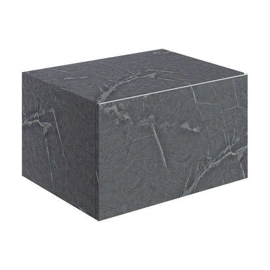 Ruby Smokey 600mm Wall Hung Storage Drawer - Grey Marble - RUBY106951 - Bathroom Shack