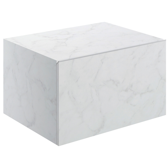 Ruby Smokey 600mm Wall Hung Storage Drawer - White Marble - RUBY106965 - Bathroom Shack