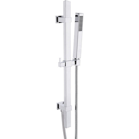 Ruby Square Premium Slider Rail Kit w/Elbow - Chrome - RUBY105855 - Bathroom Shack