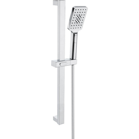 Ruby Square Push Button Shower Kit - Chrome - RUBY105854 - Bathroom Shack