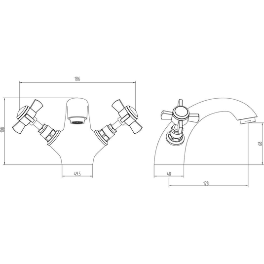 Ruby Thor Basin Mixer & Pop Up Waste - Chrome - RUBY105779 - Bathroom Shack