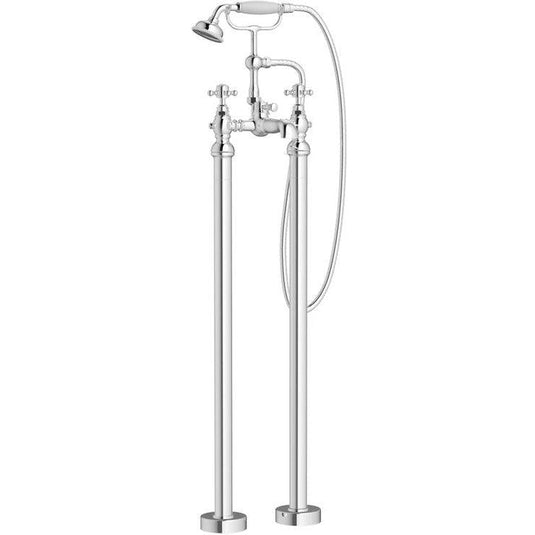 Ruby Thor Floor Standing Bath/Shower Mixer & Shower Kit - Chrome - RUBY105780 - Bathroom Shack