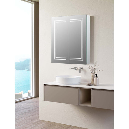 Ruby Toby 600mm 2 Door Front-Lit LED Mirror Cabinet - RUBY106300 - Bathroom Shack