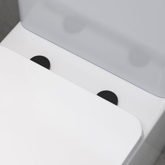 Ruby Toilet Seat Cover Caps - Matt Black - RUBY106334 - Bathroom Shack
