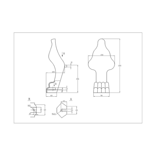 Ruby Traditional Bath Feet Only (White Lion Foot) - Pack of 4 - RUBY108534 - Bathroom Shack