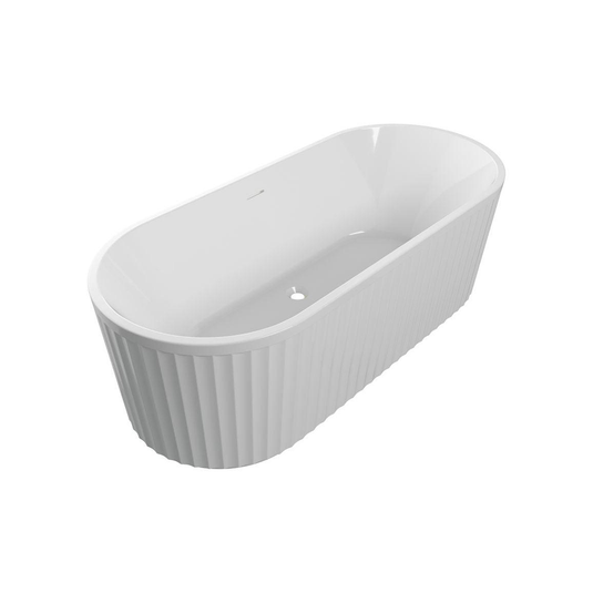 Ruby Walter Fluted Freestanding 1700x750x570mm 0TH Bath - RUBY108532 - Bathroom Shack