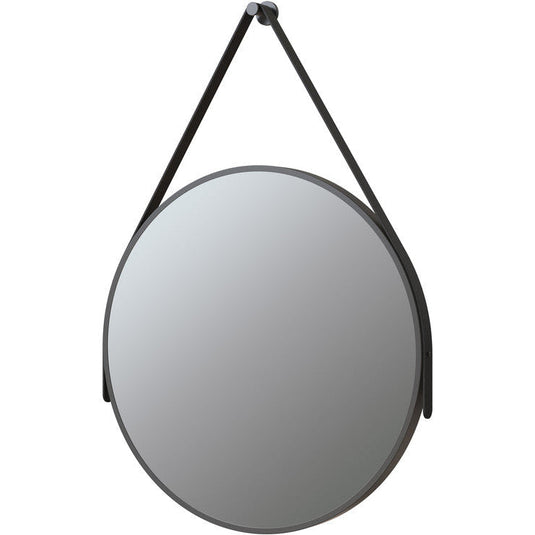 Ruby Xena 600mm Round Mirror - Matt Black - RUBY106271 - Bathroom Shack