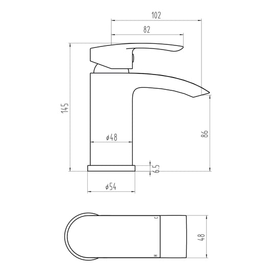 Scudo Belini Deck Mounted 1 Handle Basin Mixer Tap Inc. Waste - Chrome - TAP201 - Bathroom Shack
