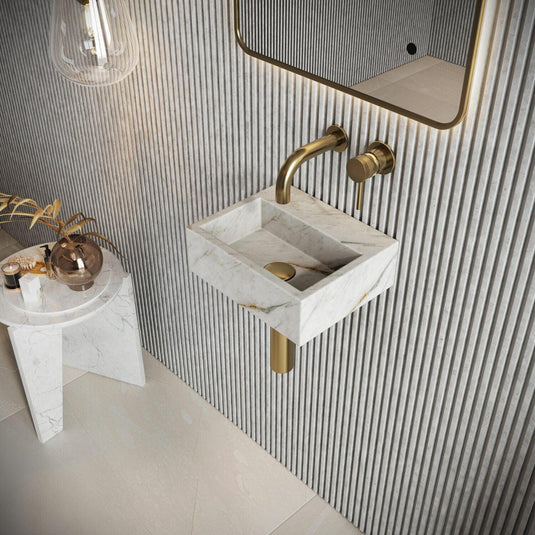 Scudo Core 200mm Cloakroom Brass Spout - Brushed Brass - NU-052 - Bathroom Shack