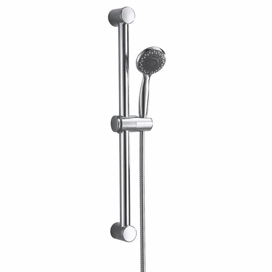 Scudo Round Slide Rail Kit With Multi-Function Handset - Chrome - RISERKIT002L - Bathroom Shack