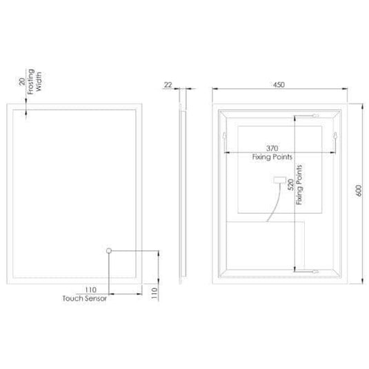 Tavistock Beta 450 Touch Control LED Mirror - Chrome - Bathroom Shack