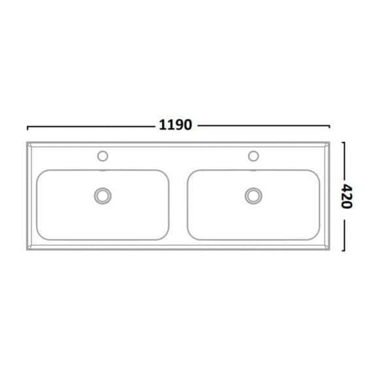 Tavistock Cadence 1200mm Wall Hung Vanity Unit - Gloss White - CA600W.Wx2 - Bathroom Shack