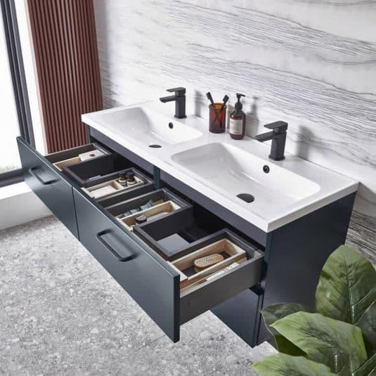 Tavistock Cadence 1200mm Wall Hung Vanity Unit - Oxford Blue - CA600W.OBx2 - Bathroom Shack