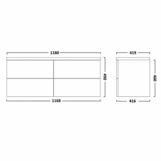 Tavistock Cadence 1200mm Wall Hung Vanity Unit - Tundra Wood - CA600W.TWx2 - Bathroom Shack
