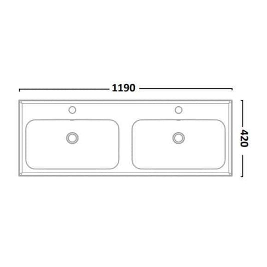 Tavistock Cadence 1200mm Wall Hung Vanity Unit - Tundra Wood - CA600W.TWx2 - Bathroom Shack