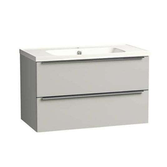 Tavistock Cadence 800mm Wall Hung Vanity Unit & Ceramic Basin - Gloss Light Grey - Bathroom Shack