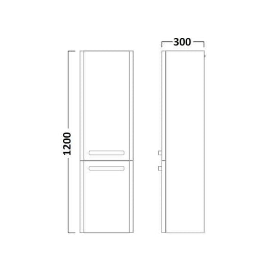 Tavistock Compass 350mm Wall Hung Storage Unit - Gloss Clay - Bathroom Shack