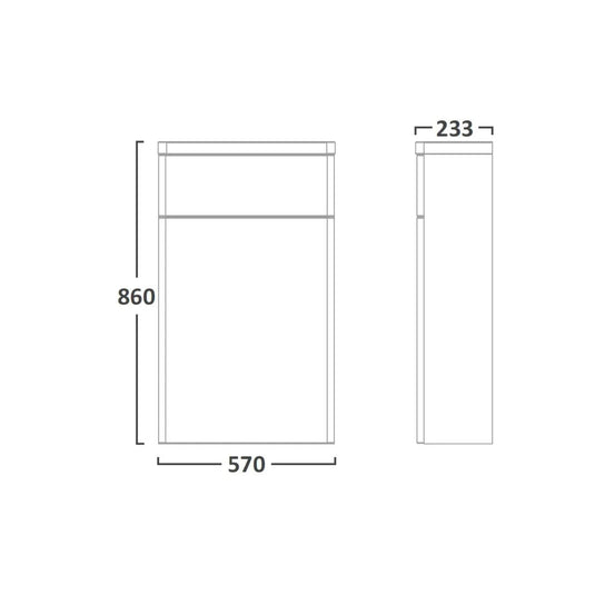 Tavistock Compass Back To Wall WC Unit Gloss Clay 570mm - Bathroom Shack