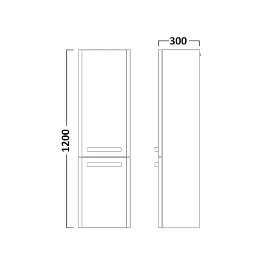 Tavistock Compass Column Unit Gloss Clay 350mm - Bathroom Shack