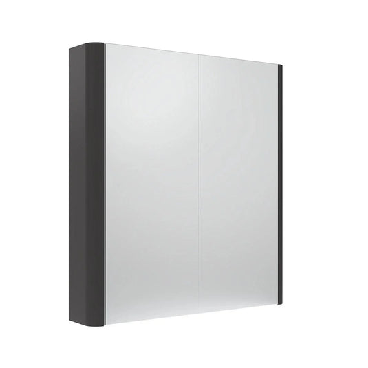 Tavistock Compass Double Door Mirrored Bathroom Cabinet Gloss Clay 600mm - Bathroom Shack
