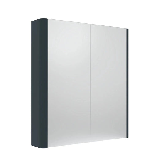 Tavistock Compass Double Door Mirrored Bathroom Cabinet Oxford Blue 600mm - Bathroom Shack