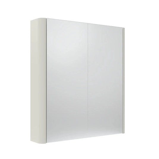 Tavistock Compass Double Door Mirrored Bathroom Cabinet White 600mm - Bathroom Shack