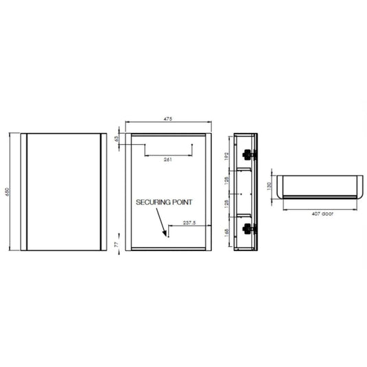 Tavistock Compass Single Door Mirrored Bathroom Cabinet Gloss Clay 475mm - Bathroom Shack