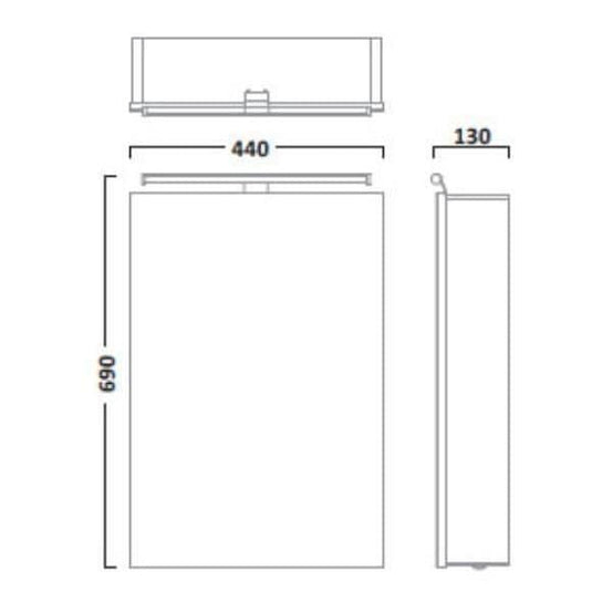 Tavistock Conduct 440 Mirror Cabinet - Chrome - Bathroom Shack